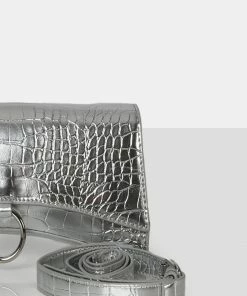 Public Desire UK The Kemi Silver Arched Crossbody Mini Handbag