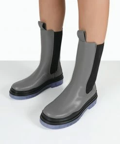 Public Desire UK WINTER GREY ANKLE CHELSEA BOOTS Ankle Boots