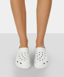 Public Desire UK Vista White Rubber Platform Clog Sandals Platform Sandals