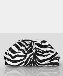 Public Desire UK Kammi Zebra PU Evening Clutch Bag Clutch Bags