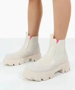 Public Desire UK Kenza X Public Desire Trance White Chunky Sole Chelsea Boots 7 Public Desire UK Kenza X Public Desire Trance White Chunky Sole Chelsea Boots