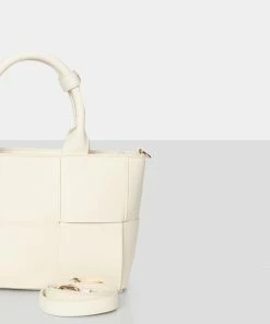 Public Desire UK NEW IN The Rumi Ecru Small Tote Handbag 5 Public Desire UK NEW IN The Rumi Ecru Small Tote Handbag