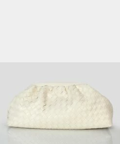 Public Desire UK Project Ecru Weave Clutch Bag