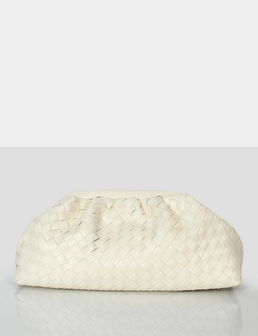 Public Desire UK Project Ecru Weave Clutch Bag 1 Public Desire UK Project Ecru Weave Clutch Bag