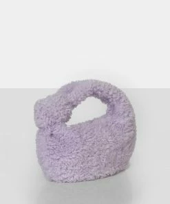 Public Desire UK NEW IN The Lyra Lilac Fluffy Mini Handbag