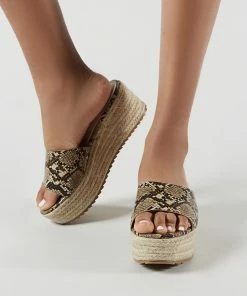 Public Desire UK Cami Flatform Espadrille Sliders In Snakeskin 7 Public Desire UK Cami Flatform Espadrille Sliders In Snakeskin