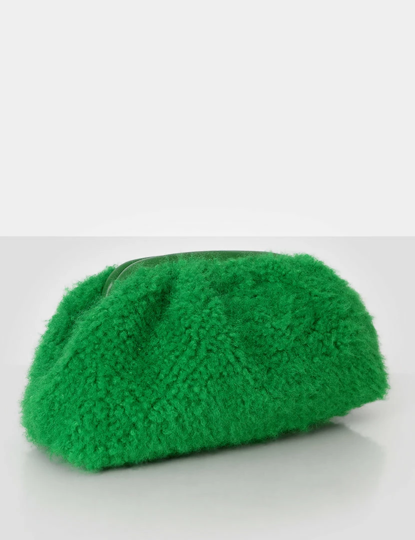 Public Desire UK Compatible Green Teddy Clutch Bag 2 Public Desire UK Compatible Green Teddy Clutch Bag