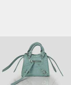 Public Desire UK NEW IN The Bea Mint Zip Detail Mini Handbag