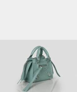Public Desire UK NEW IN The Bea Mint Zip Detail Mini Handbag