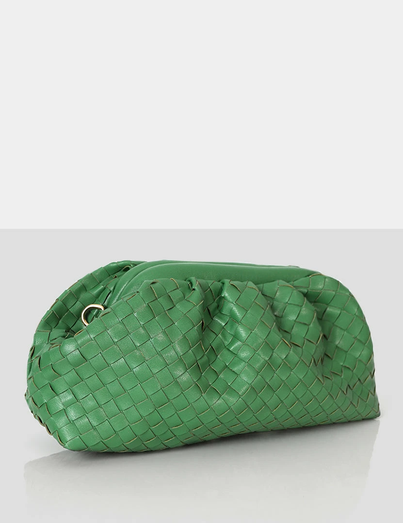 Public Desire UK Bags Project Green Weave Clutch Bag 2 Public Desire UK Bags Project Green Weave Clutch Bag