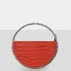 Public Desire UK The Alessia Orange Circle Diamante Mini Handbag