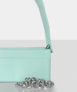 Public Desire UK The Koa Mint Long Chain Detail Shoulder Bag NEW IN 7 Public Desire UK The Koa Mint Long Chain Detail Shoulder Bag NEW IN