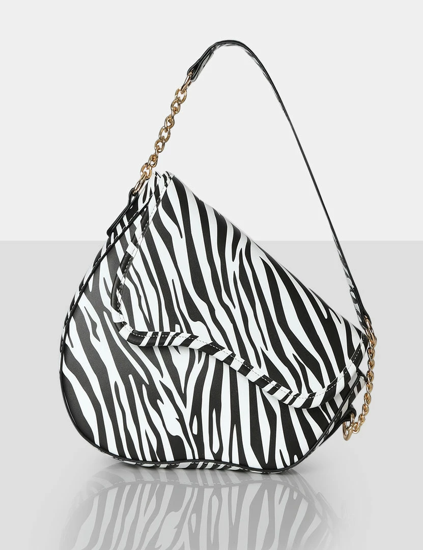 Public Desire UK The Fox Zebra Saddle Shoulder Bag 1 Public Desire UK The Fox Zebra Saddle Shoulder Bag
