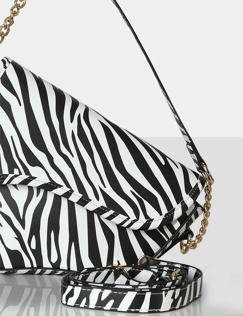 Public Desire UK The Fox Zebra Saddle Shoulder Bag 3 Public Desire UK The Fox Zebra Saddle Shoulder Bag
