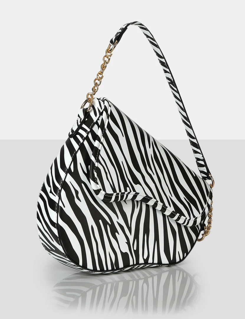Public Desire UK The Fox Zebra Saddle Shoulder Bag 2 Public Desire UK The Fox Zebra Saddle Shoulder Bag