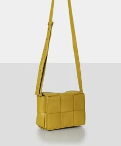 Public Desire UK The Gianna Chartreusse Mini Crossbody Shoulder Bag NEW IN