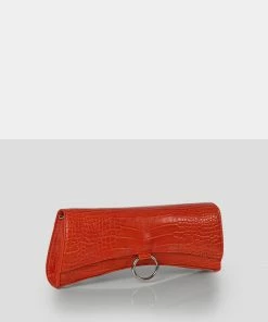 Public Desire UK The Kemi Orange Arched Crossbody Mini Handbag