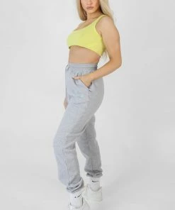 Public Desire UK Raw Hem Scoop Neck Crop Top Lime