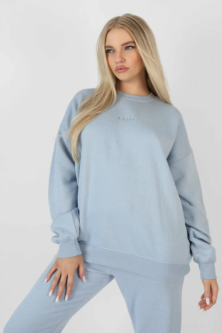 Public Desire UK Washed Kaiia Oversized Sweatshirt Iris 1 Public Desire UK Washed Kaiia Oversized Sweatshirt Iris