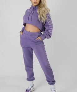 Public Desire UK Kaiia Slogan 90'S Joggers Violet