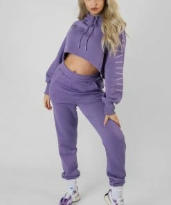 Public Desire UK Kaiia Slogan 90'S Joggers Violet