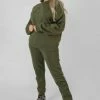 Public Desire UK Seam Front 90S Joggers Khaki KAIIA CLOTHING
