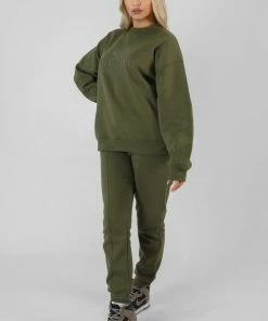 Public Desire UK Seam Front 90S Joggers Khaki KAIIA CLOTHING