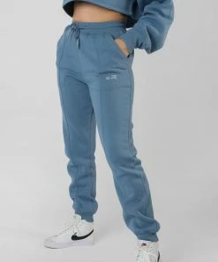 Public Desire UK KAIIA CLOTHING Be Your Own Muse Wave Print Joggers Blue