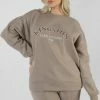 Public Desire UK Kingston Slogan Sweatshirt Ash