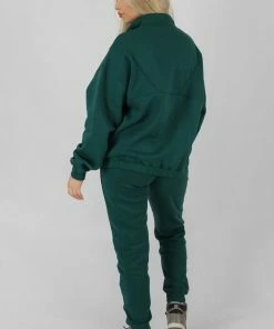 Public Desire UK KAIIA CLOTHING Seam Front 90S Joggers Forest Green