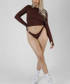 Public Desire UK Ruched Side Lounge Top Chocolate 10 Public Desire UK Ruched Side Lounge Top Chocolate