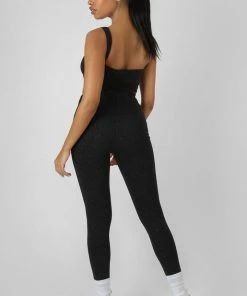 Public Desire UK Repeat Print Leggings Black KAIIA CLOTHING