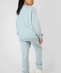 Public Desire UK Varsity 90'S Joggers Ice Blue KAIIA CLOTHING