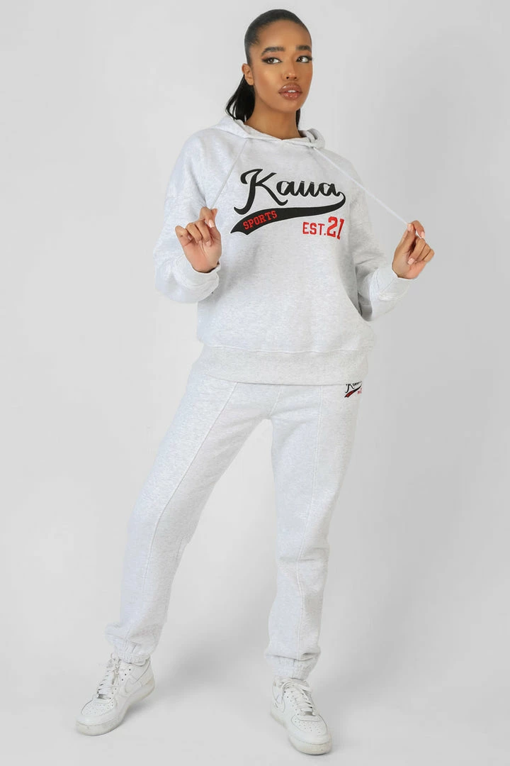 Public Desire UK Varsity Embroidery Oversized Hoodie Oatmeal Marl KAIIA CLOTHING 4 Public Desire UK Varsity Embroidery Oversized Hoodie Oatmeal Marl KAIIA CLOTHING