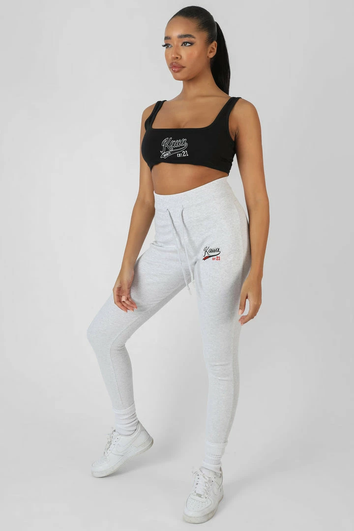 Public Desire UK Varsity Embroidery Crop Top Black KAIIA CLOTHING 3 Public Desire UK Varsity Embroidery Crop Top Black KAIIA CLOTHING