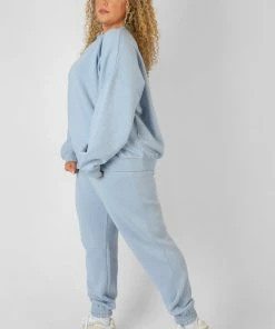 Public Desire UK KAIIA CLOTHING Curve Washed Kaiia 90'S Joggers Iris