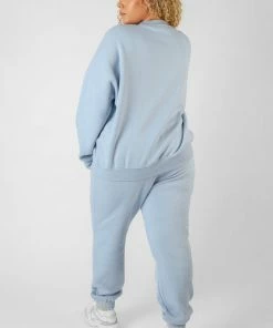 Public Desire UK Curve Washed Kaiia Oversized Sweatshirt Iris