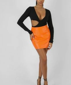 Public Desire UK Twist Bust Waist Cutout Bodysuit Black KAIIA CLOTHING 8 Public Desire UK Twist Bust Waist Cutout Bodysuit Black KAIIA CLOTHING