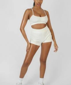 Public Desire UK KAIIA CLOTHING Athleisure Booty Shorts White