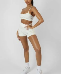 Public Desire UK KAIIA CLOTHING Athleisure Booty Shorts White