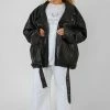 Public Desire UK KAIIA CLOTHING Curve Pu Oversized Biker Jacket