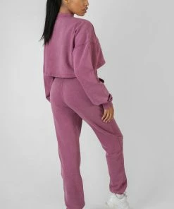 Public Desire UK Self Love Club Embroidery Joggers Purple KAIIA CLOTHING