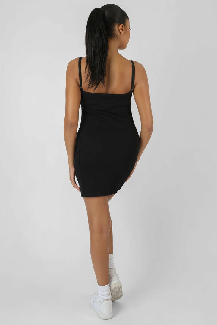 Public Desire UK Kaiia Underbust Ribbed Mini Dress Black KAIIA CLOTHING 5 Public Desire UK Kaiia Underbust Ribbed Mini Dress Black KAIIA CLOTHING