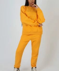 Public Desire UK Milan Tonal Embroidered Sweatshirts Mango KAIIA CLOTHING