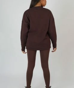 Public Desire UK Ny Oversized Sweatshirt Chocolate