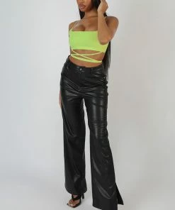 Public Desire UK Strappy Square Neck Crop Top Lime KAIIA CLOTHING 8 Public Desire UK Strappy Square Neck Crop Top Lime KAIIA CLOTHING