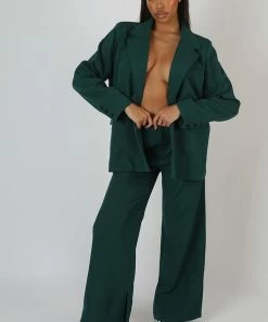 Public Desire UK Dad Blazer Forest Green KAIIA CLOTHING