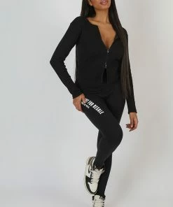 Public Desire UK Slogan Legging Black