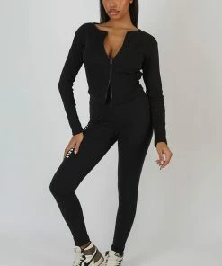 Public Desire UK Slogan Legging Black