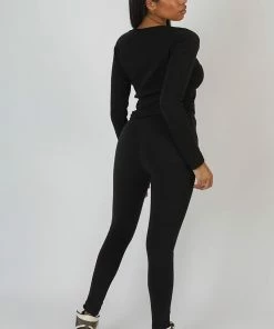 Public Desire UK Slogan Legging Black